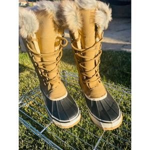Northside Thinsulate Brown Suede Snow Boots Size 6